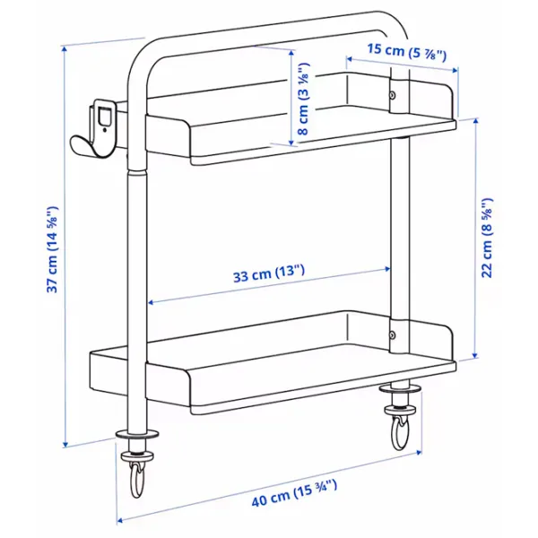 Masă de birou Ikea Relatera PAL/ White photo 5