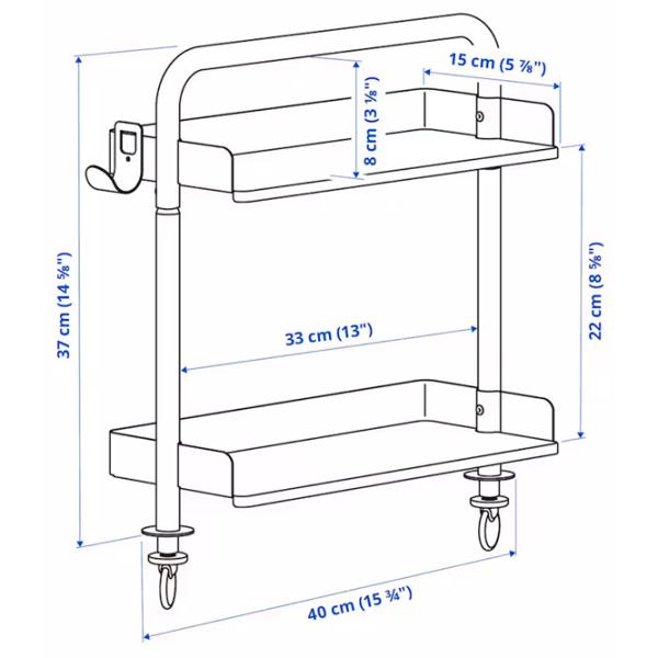 Masă de birou Ikea Relatera PAL/ White photo 5