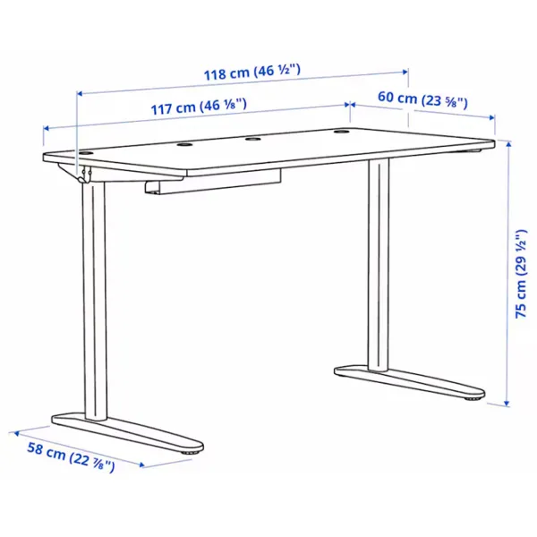 Masă de birou Ikea Relatera PAL/ White photo 6