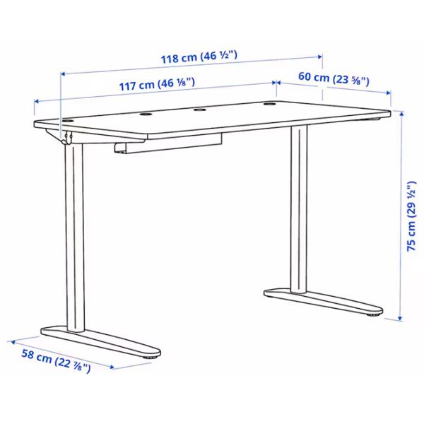 Masă de birou Ikea Relatera PAL/ White photo 6