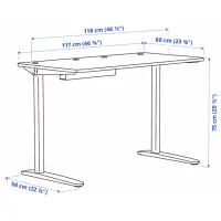 Masă de birou Ikea Relatera PAL/ White photo 6