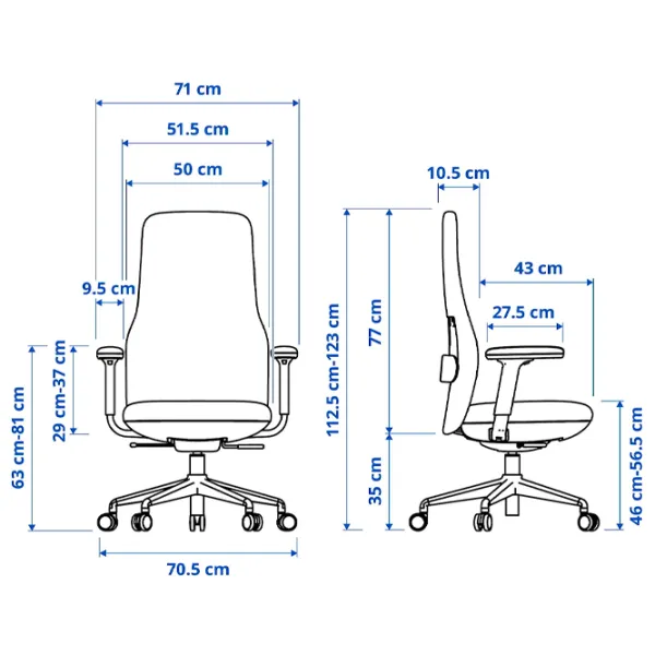 Scaun de birou Ikea Gronfjall/Letafors Stofă/ Black Gray photo 2 Scaun de birou Ikea Gronfjall/Letafors Stofă/ Black Gray photo 2