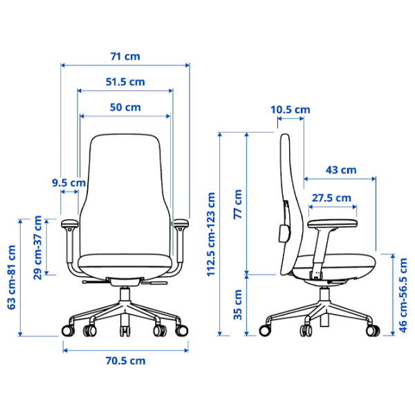 Scaun de birou Ikea Gronfjall/Letafors Stofă/ Black Gray photo 2 Scaun de birou Ikea Gronfjall/Letafors Stofă/ Black Gray photo 2