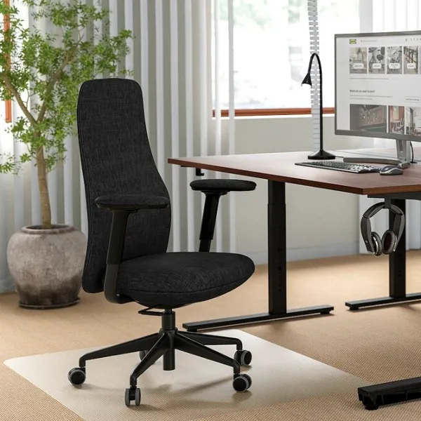 Scaun de birou Ikea Gronfjall/Letafors Stofă/ Black Gray photo 4 Scaun de birou Ikea Gronfjall/Letafors Stofă/ Black Gray photo 4