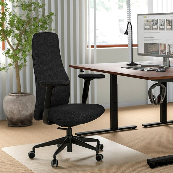 Scaun de birou Ikea Gronfjall/Letafors Stofă/ Black Gray photo 4 Scaun de birou Ikea Gronfjall/Letafors Stofă/ Black Gray photo 4