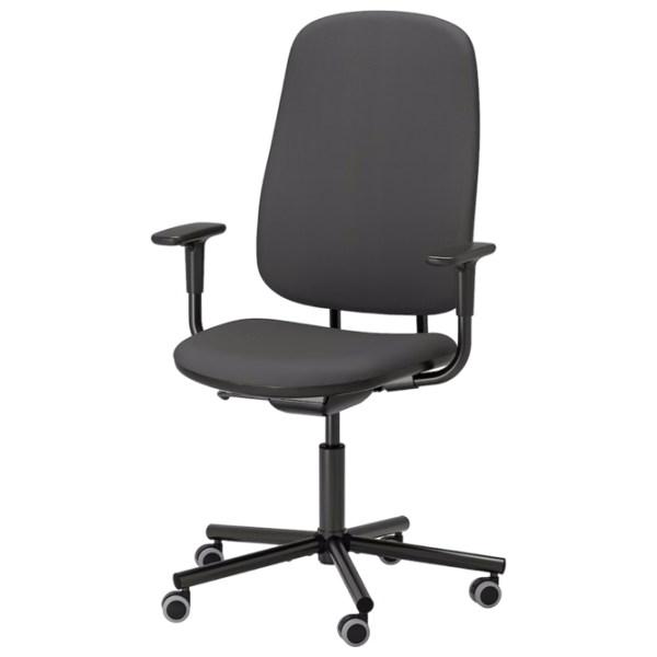 Fotoliu de birou Ikea Smorkull/Grasnas Stofă/ Dark Gray Black photo 1