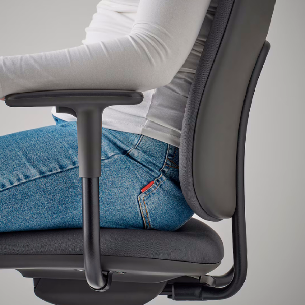 Fotoliu de birou Ikea Smorkull/Grasnas Stofă/ Dark Gray Black photo 7