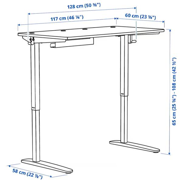 Masă de birou Ikea Relatera PAL/ White photo 5
