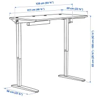 Офисный стол Ikea Relatera ДСП/ Белый photo 5