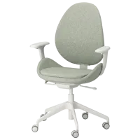 Fotoliu de birou Ikea Hattefjall/Gunnared Stofă/ Light green White