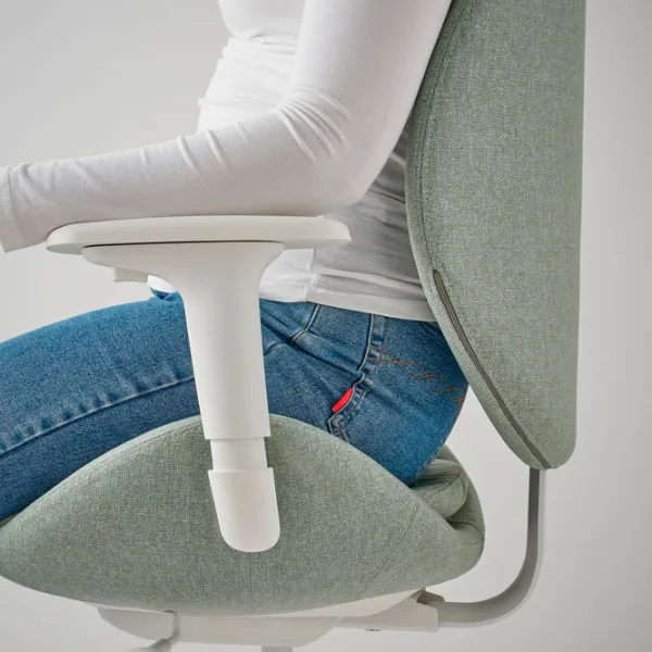 Fotoliu de birou Ikea Hattefjall/Gunnared Stofă/ Light green White photo 6