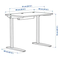 Masă de birou Ikea Relatera PAL/ White photo 2