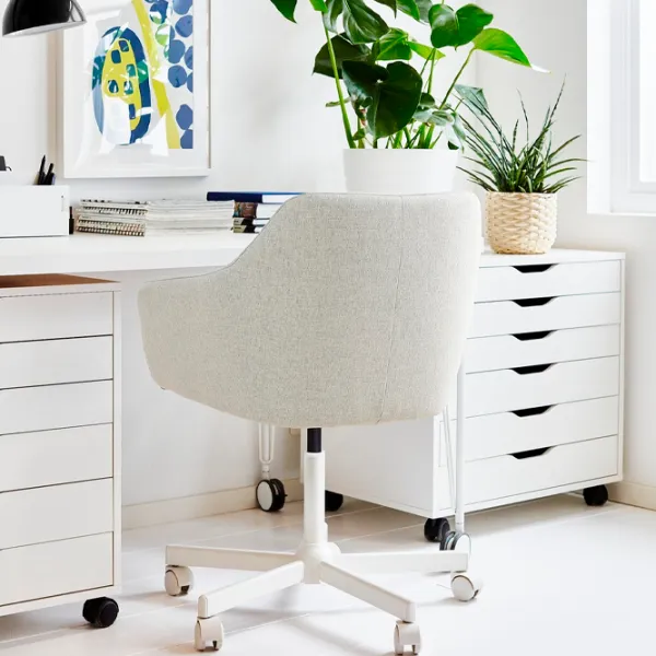 Fotoliu de birou Ikea Tossberg/Malskar Stofă/ Beige White photo 3