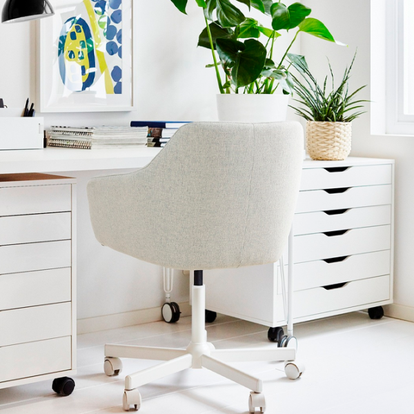 Fotoliu de birou Ikea Tossberg/Malskar Stofă/ Beige White photo 3