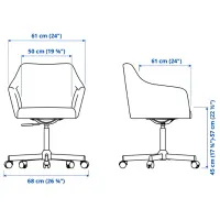 Fotoliu de birou Ikea Tossberg/Malskar Stofă/ Beige White photo 6