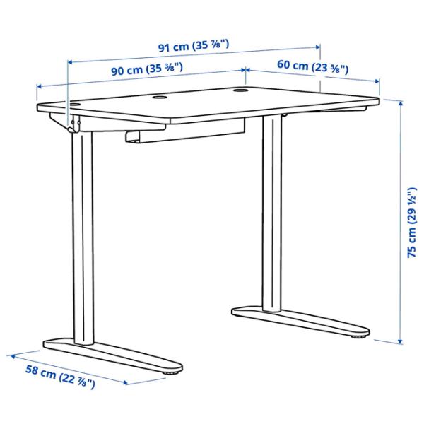 Офисный стол Ikea Relatera ДСП/ Белый photo 4