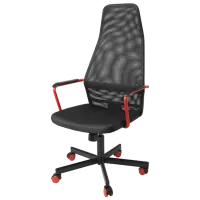 Fotoliu de birou Ikea Huvudspelare Stofă/ Black Red