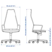 Офисное кресло Ikea Huvudspelare Ткань/ Черный Red photo 6