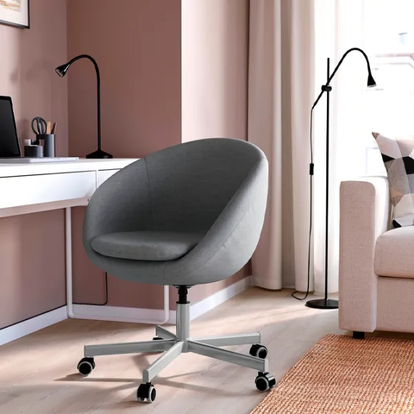 Fotoliu de birou Ikea Skruvsta/Vissle Stofă/ Gray Black photo 6