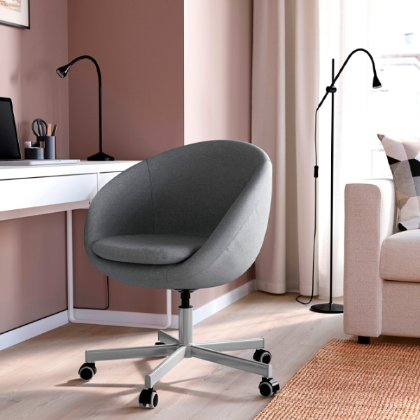 Fotoliu de birou Ikea Skruvsta/Vissle Stofă/ Gray Black photo 6