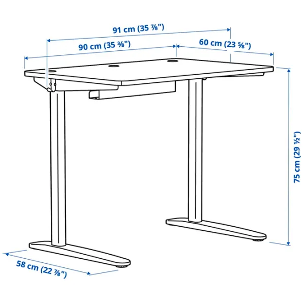 Masă de birou Ikea Relatera PAL/ White photo 3