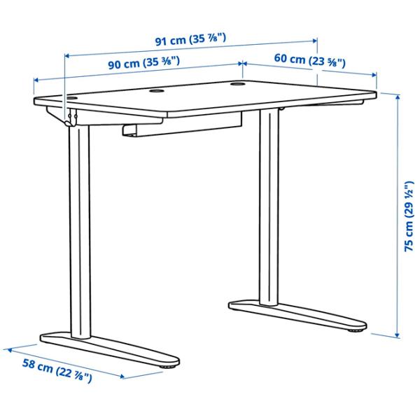 Masă de birou Ikea Relatera PAL/ White photo 3