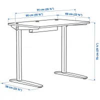 Masă de birou Ikea Relatera PAL/ White photo 3