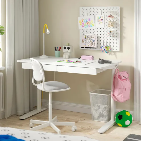 Masă de birou Ikea Relatera PAL/ White photo 5