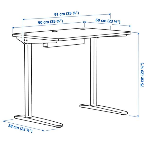 Masă de birou Ikea Relatera PAL/ White photo 5
