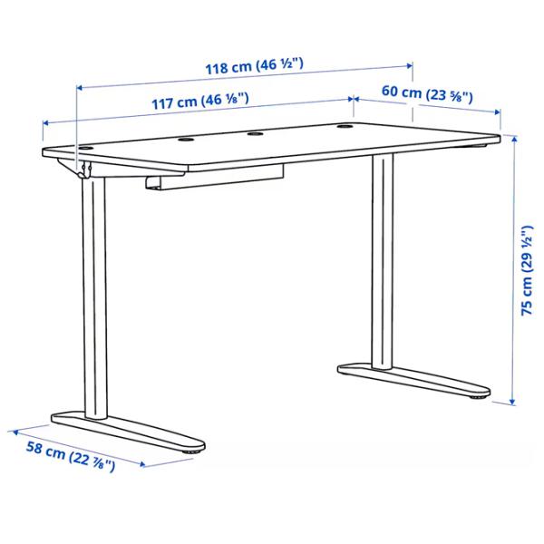 Masă de birou Ikea Relatera PAL/ White photo 6