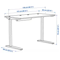 Офисный стол Ikea Relatera ДСП/ Белый photo 6
