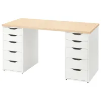 Masă de birou Ikea Mittcirkel/Alex PAL/ White
