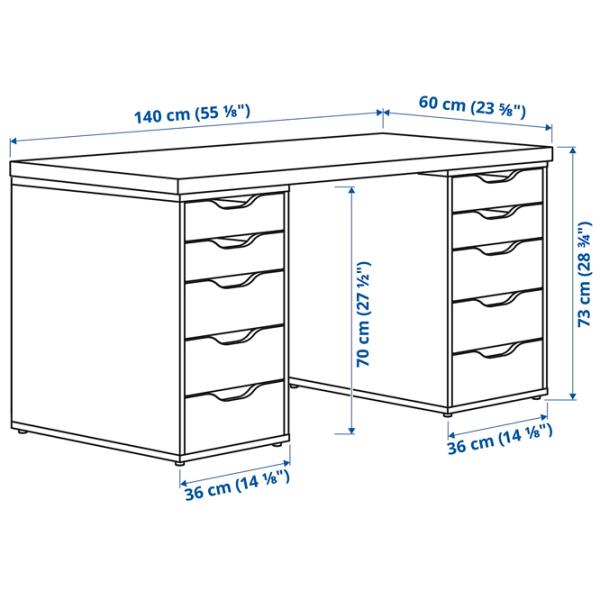 Офисный стол Ikea Mittcirkel/Alex ДСП/ Белый photo 5 Офисный стол Ikea Mittcirkel/Alex ДСП/ Белый photo 5