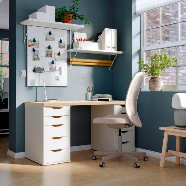 Офисный стол Ikea Mittcirkel/Alex ДСП/ Белый photo 6 Офисный стол Ikea Mittcirkel/Alex ДСП/ Белый photo 6