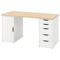 Masă de birou Ikea Mittcirkel/Alex PAL/ White