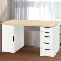 Офисный стол Ikea Mittcirkel/Alex ДСП/ Белый photo 2