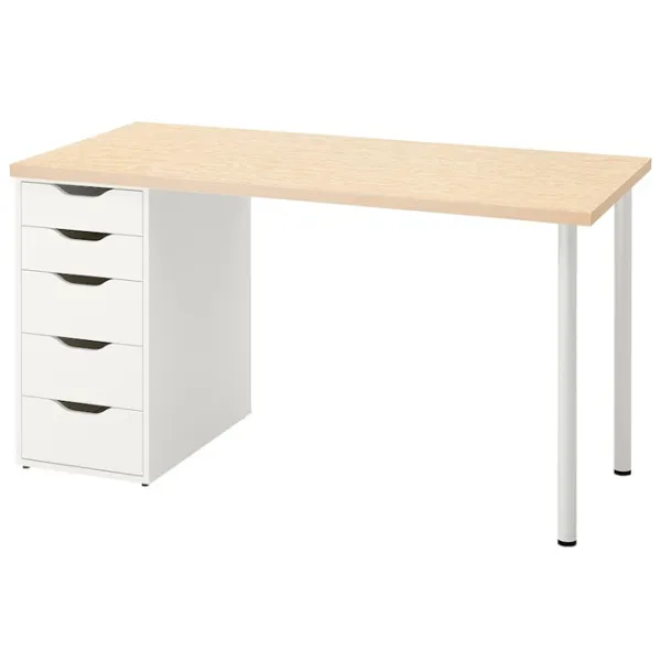 Офисный стол Ikea Mittcirkel/Alex ДСП/ Белый photo 1 Офисный стол Ikea Mittcirkel/Alex ДСП/ Белый photo 1