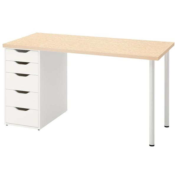 Офисный стол Ikea Mittcirkel/Alex ДСП/ Белый photo 1 Офисный стол Ikea Mittcirkel/Alex ДСП/ Белый photo 1