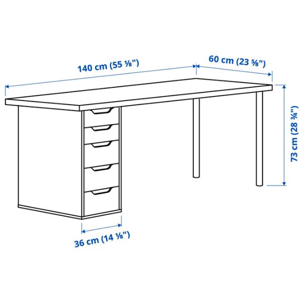 Офисный стол Ikea Mittcirkel/Alex ДСП/ Белый photo 7 Офисный стол Ikea Mittcirkel/Alex ДСП/ Белый photo 7
