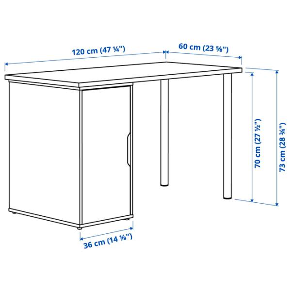 Офисный стол Ikea Mittcirkel/Alex ДСП/ Белый photo 3 Офисный стол Ikea Mittcirkel/Alex ДСП/ Белый photo 3
