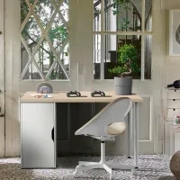 Офисный стол Ikea Mittcirkel/Alex ДСП/ Белый photo 7
