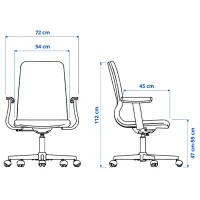 Fotoliu de birou Ikea Mullfjallet Stofă/ Beige photo 7