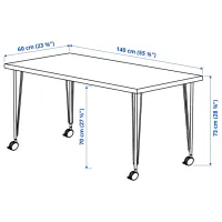 Офисный стол Ikea Mittcirkel/Krille ДСП/ Черный photo 3