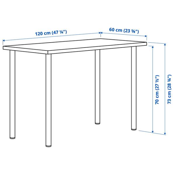 Masă de birou Ikea Mittcirkel/Adils PAL/ White photo 6 Masă de birou Ikea Mittcirkel/Adils PAL/ White photo 6