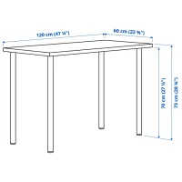 Masă de birou Ikea Mittcirkel/Adils PAL/ White photo 6