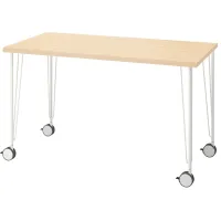 Masă de birou Ikea Mittcirkel/Krille PAL/ White