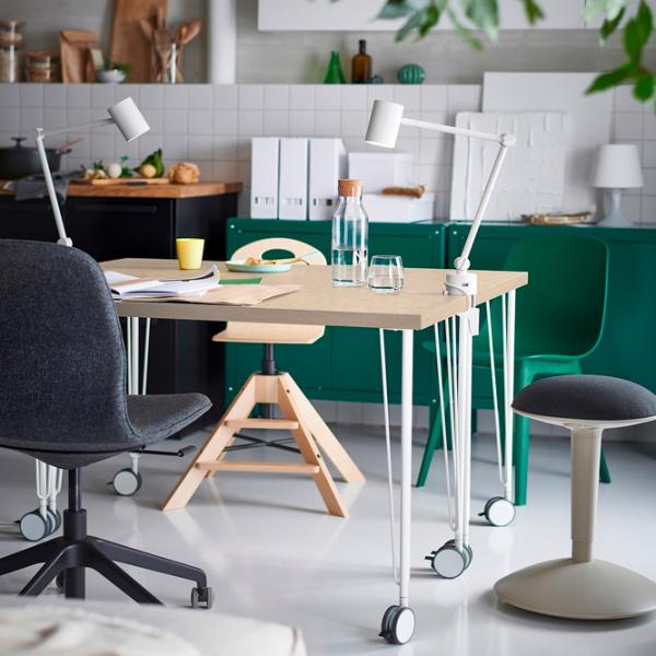 Офисный стол Ikea Mittcirkel/Krille ДСП/ Белый photo 3 Офисный стол Ikea Mittcirkel/Krille ДСП/ Белый photo 3