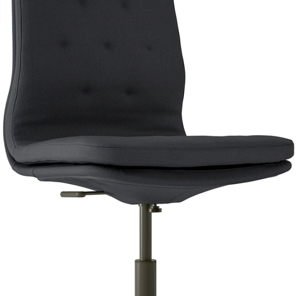 Fotoliu de birou Ikea Mullfjallet/Naggen Stofă/ Dark Gray Black photo 2