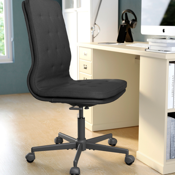 Fotoliu de birou Ikea Mullfjallet/Naggen Stofă/ Dark Gray Black photo 4