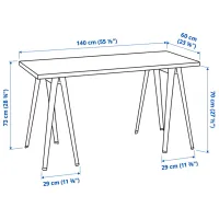 Masă de birou Ikea Mittcirkel/Narspel PAL/ White photo 7